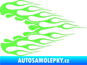 Samolepka Plameny 078 Fluorescentní zelená