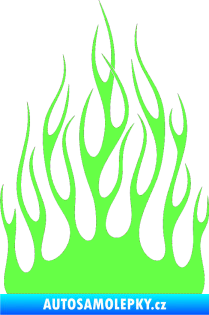 Samolepka Plameny 079 Fluorescentní zelená
