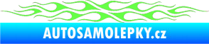 Samolepka Plameny 085 Fluorescentní zelená
