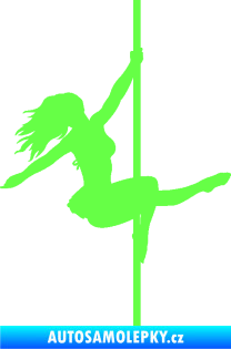 Samolepka Pole dance 001 pravá tanec na tyči Fluorescentní zelená