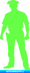 Samolepka Policajt 002 levá Fluorescentní zelená
