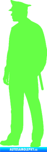 Samolepka Policajt 004 levá Fluorescentní zelená