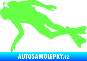 Samolepka Potápěč 002 levá Fluorescentní zelená