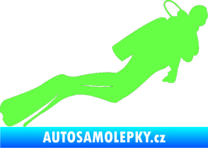 Samolepka Potápěč 005 pravá Fluorescentní zelená