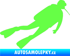 Samolepka Potápěč 006 pravá Fluorescentní zelená