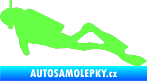 Samolepka Potápěč 009 levá Fluorescentní zelená