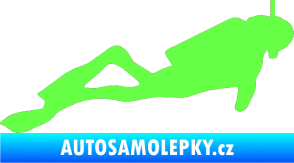 Samolepka Potápěč 009 pravá Fluorescentní zelená