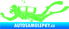 Samolepka Potápěč 011 levá Fluorescentní zelená