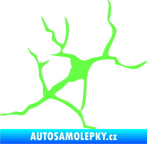 Samolepka Prasklina 004 Fluorescentní zelená