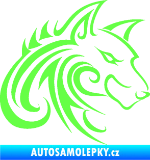 Samolepka Predator tattoo 001 pravá Fluorescentní zelená
