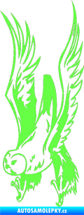 Samolepka Predators 019 levá sova Fluorescentní zelená