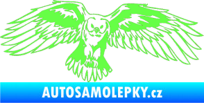 Samolepka Predators 077 pravá sova Fluorescentní zelená