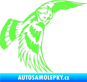 Samolepka Predators 081 pravá sova Fluorescentní zelená