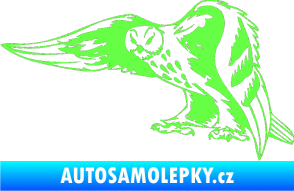 Samolepka Predators 094 levá sova Fluorescentní zelená
