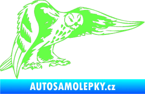 Samolepka Predators 094 pravá sova Fluorescentní zelená