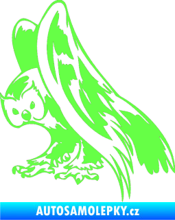 Samolepka Predators 097 levá sova Fluorescentní zelená