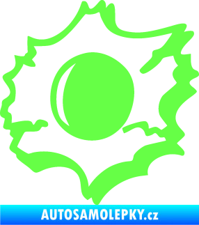 Samolepka Průstřel 001 levá Fluorescentní zelená