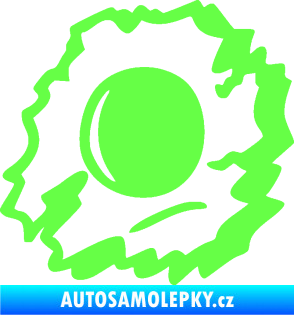 Samolepka Průstřel 002 levá Fluorescentní zelená