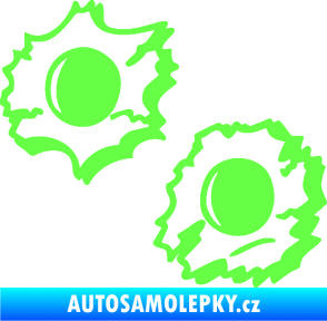 Samolepka Průstřely 001 levá Fluorescentní zelená