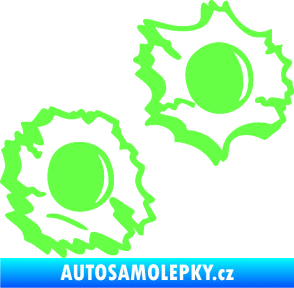 Samolepka Průstřely 001 pravá Fluorescentní zelená