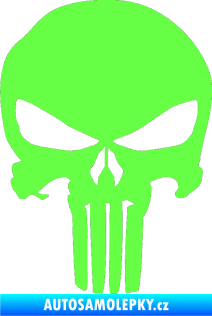 Samolepka Punisher 001 Fluorescentní zelená