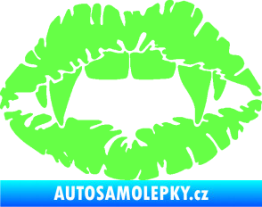 Samolepka Pusa 005 upíří polibek Fluorescentní zelená