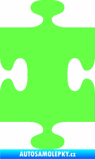 Samolepka Puzzle 002 dílek Fluorescentní zelená