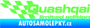 Samolepka Quashqai limited edition levá Fluorescentní zelená