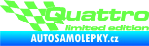Samolepka Quattro limited edition levá Fluorescentní zelená