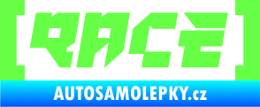 Samolepka Race nápis Fluorescentní zelená