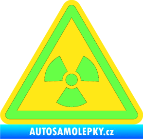 Samolepka Radioactive barevný trojúhelník Fluorescentní zelená