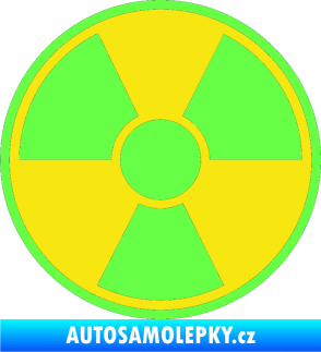 Samolepka Radioactive barevný Fluorescentní zelená
