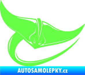 Samolepka Rejnok 001 pravá Fluorescentní zelená