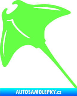 Samolepka Rejnok 004  levá manta Fluorescentní zelená