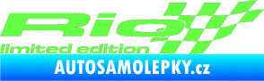 Samolepka Rio limited edition pravá Fluorescentní zelená