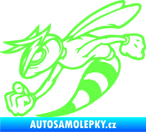 Samolepka Rozzuřená vosa 001 levá Fluorescentní zelená