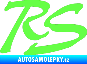 Samolepka RS nápis 002 Fluorescentní zelená