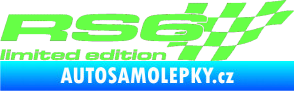 Samolepka RS6 limited edition pravá Fluorescentní zelená