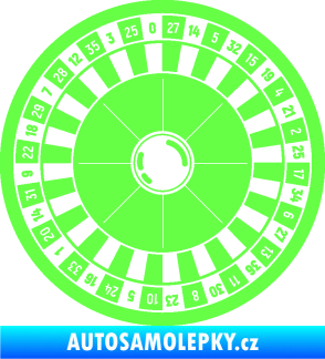 Samolepka Ruleta kolo 001 Fluorescentní zelená