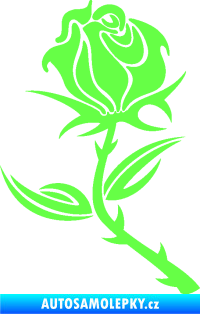 Samolepka Růže 002 levá Fluorescentní zelená