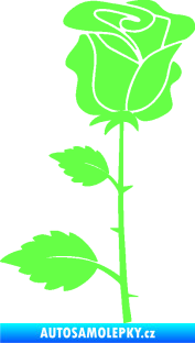 Samolepka Růže 007 levá Fluorescentní zelená