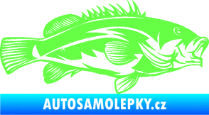 Samolepka Ryba 005 pravá Fluorescentní zelená