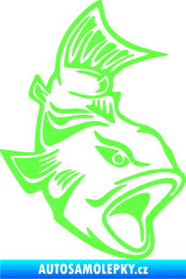Samolepka Ryba 006 pravá Fluorescentní zelená