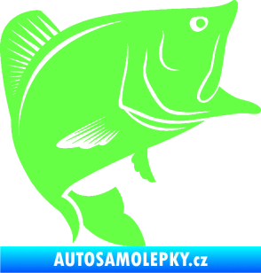 Samolepka Ryba 009 pravá Fluorescentní zelená