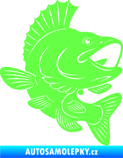 Samolepka Ryba 012 pravá Fluorescentní zelená