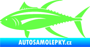 Samolepka Ryba 013 levá tuňák Fluorescentní zelená