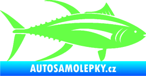 Samolepka Ryba 013 pravá tuňák Fluorescentní zelená