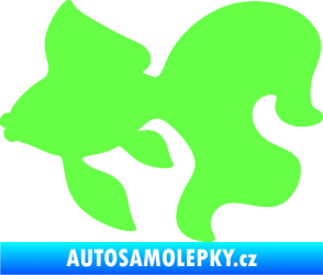Samolepka Ryba 019 levá závojnatka Fluorescentní zelená