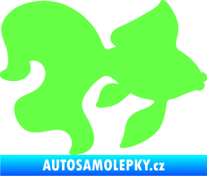 Samolepka Ryba 019 pravá závojnatka Fluorescentní zelená