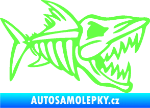 Samolepka Ryba kostra 002 pravá Fluorescentní zelená